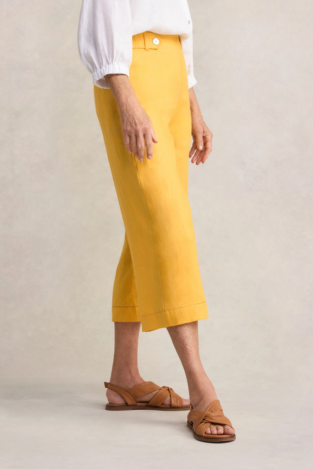 Linen Culotte - Mustard