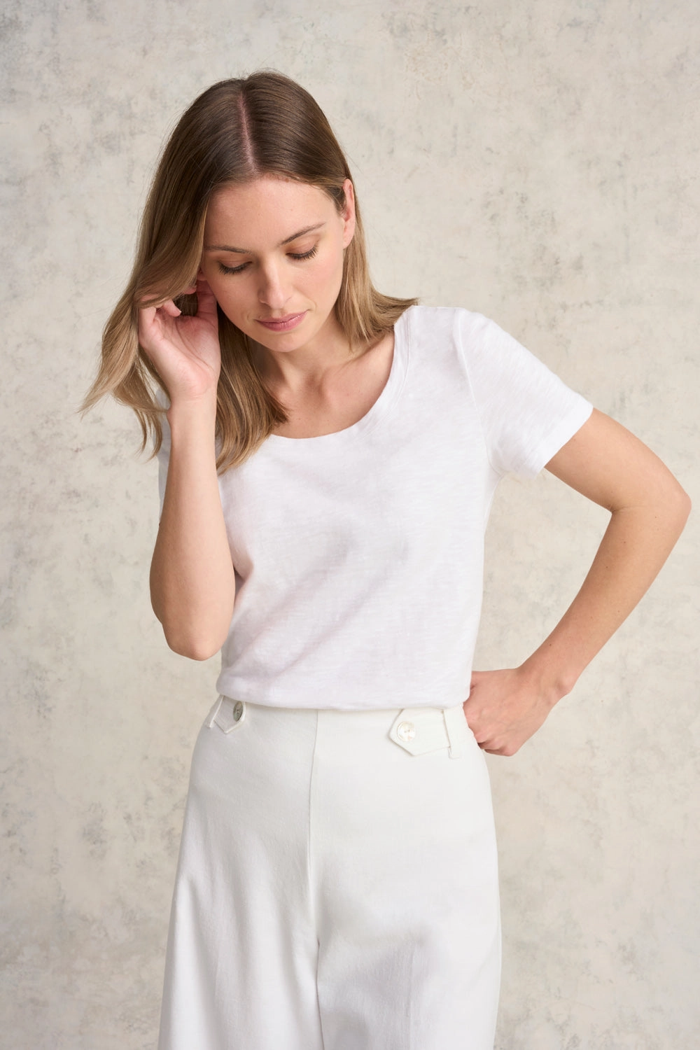 Linen Culotte - White