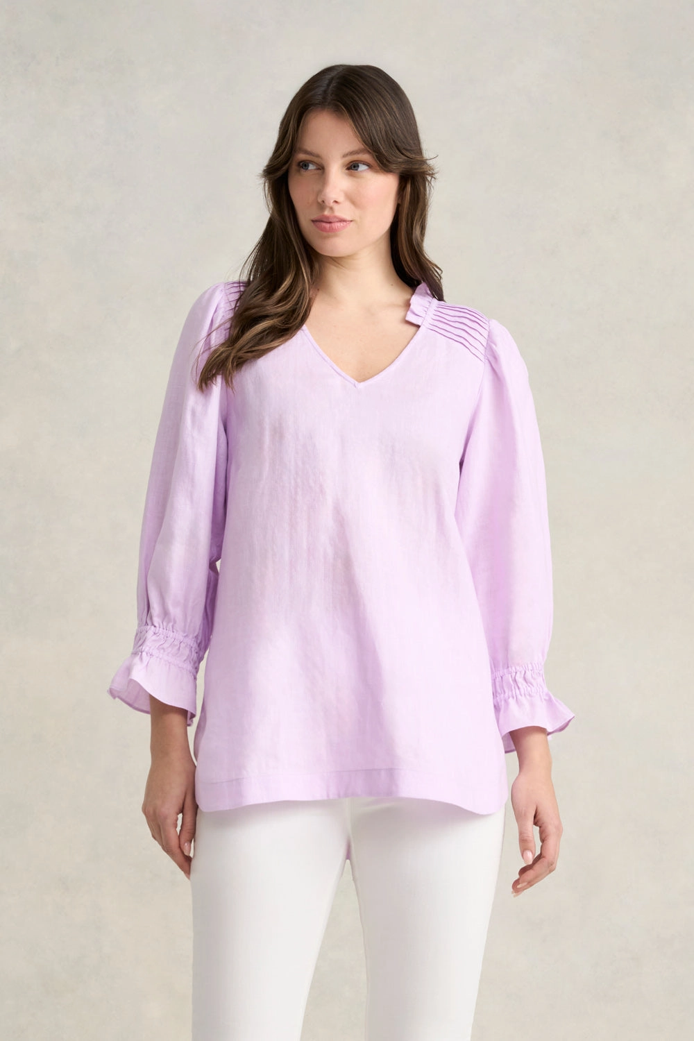Linen Tunic - Lavender