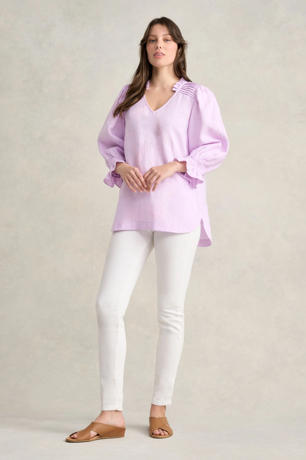 Linen Tunic - Lavender