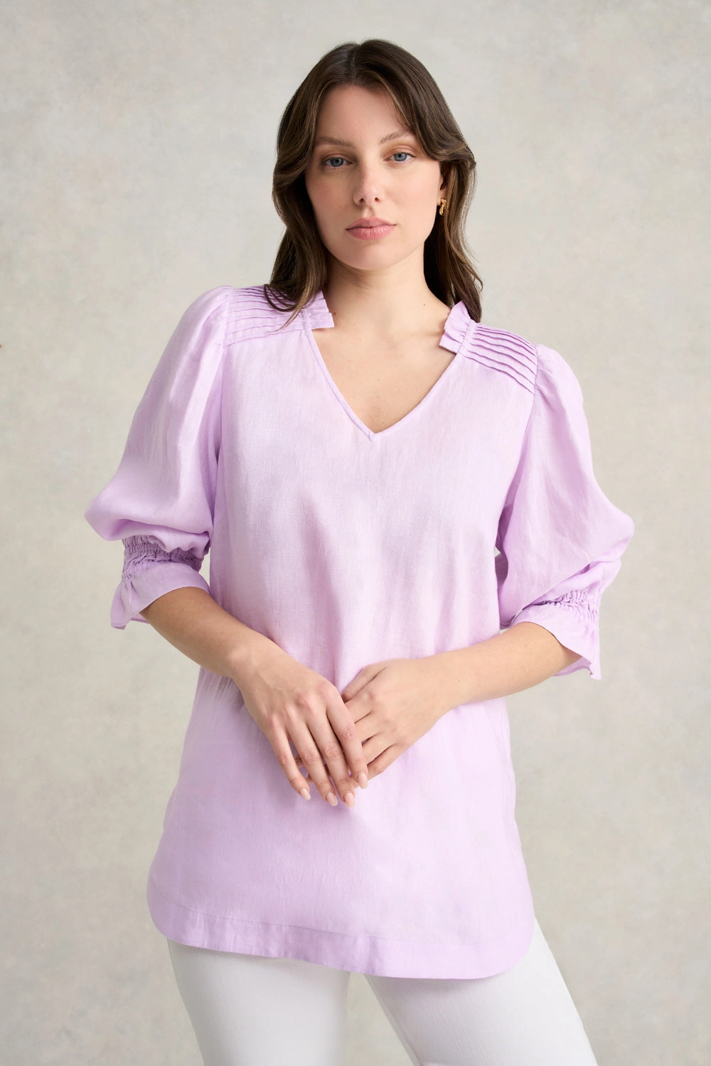 Linen Tunic - Lavender