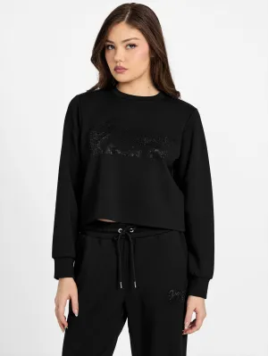 Linn Logo Crewneck Sweatshirt Activewear Womens - cheap workout clothes for women