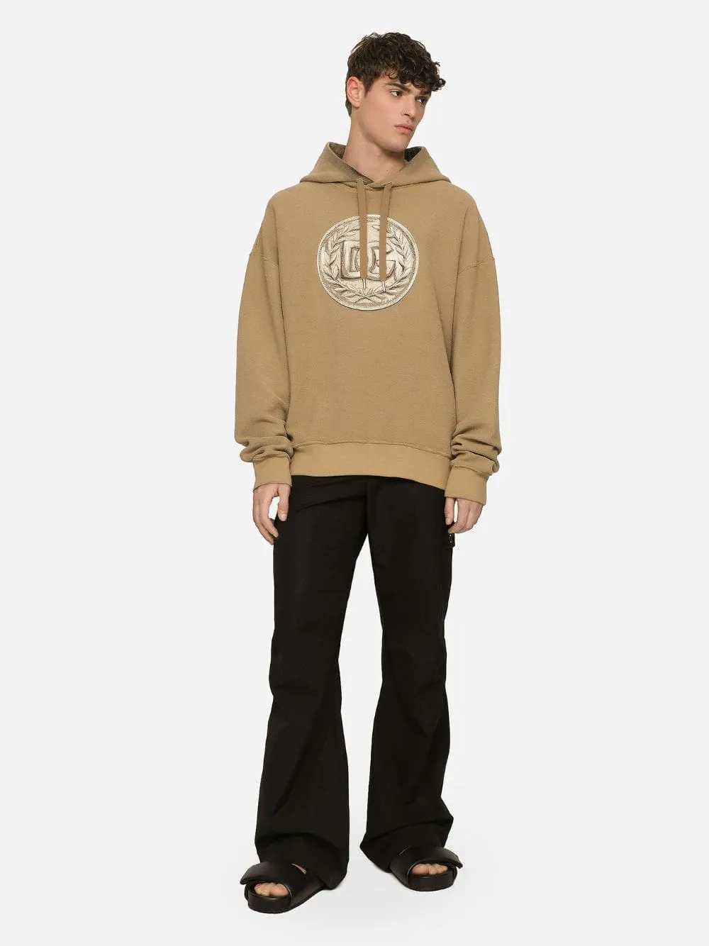 Logo Plate Cotton Cargo Pants