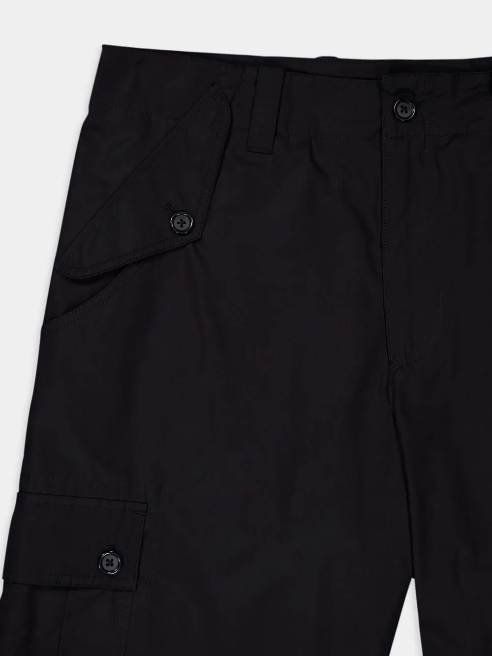 Logo Plate Cotton Cargo Pants