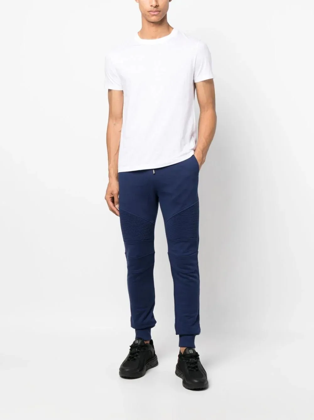 Logo-Print Ribbed Track Pants