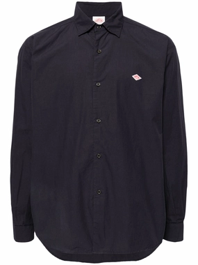 Logo-Appliqu Cotton Shirt mens polos clearance