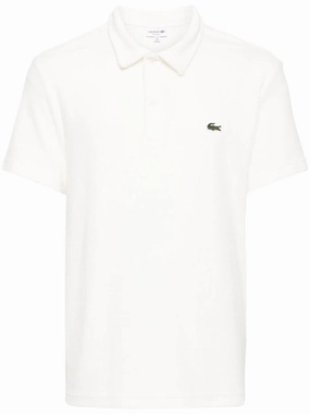 Logo-Appliqu Velvet Polo Shirt discount mens shirts