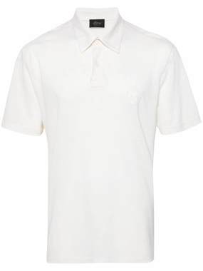 Logo-Embroidered Wool Polo Shirt discount mens shirts