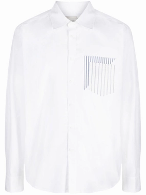 Logo-Print Cotton-Blend Shirt mens polos clearance