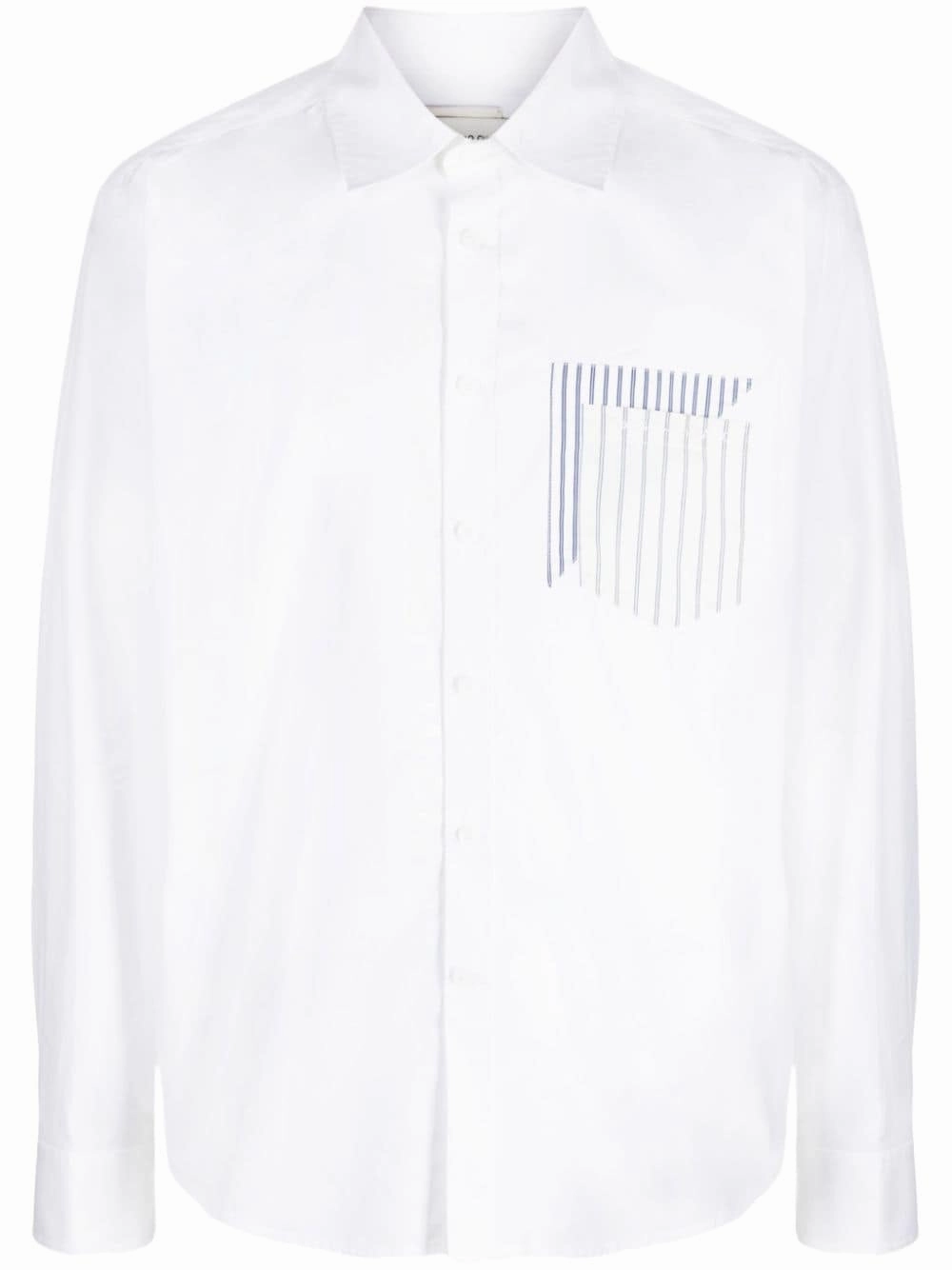 Logo-Print Cotton-Blend Shirt mens polos clearance
