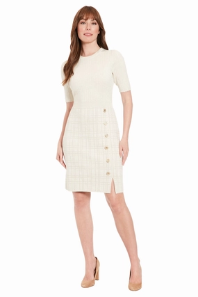 London Times Autumn Dress - Ivory maxi dresses clearance