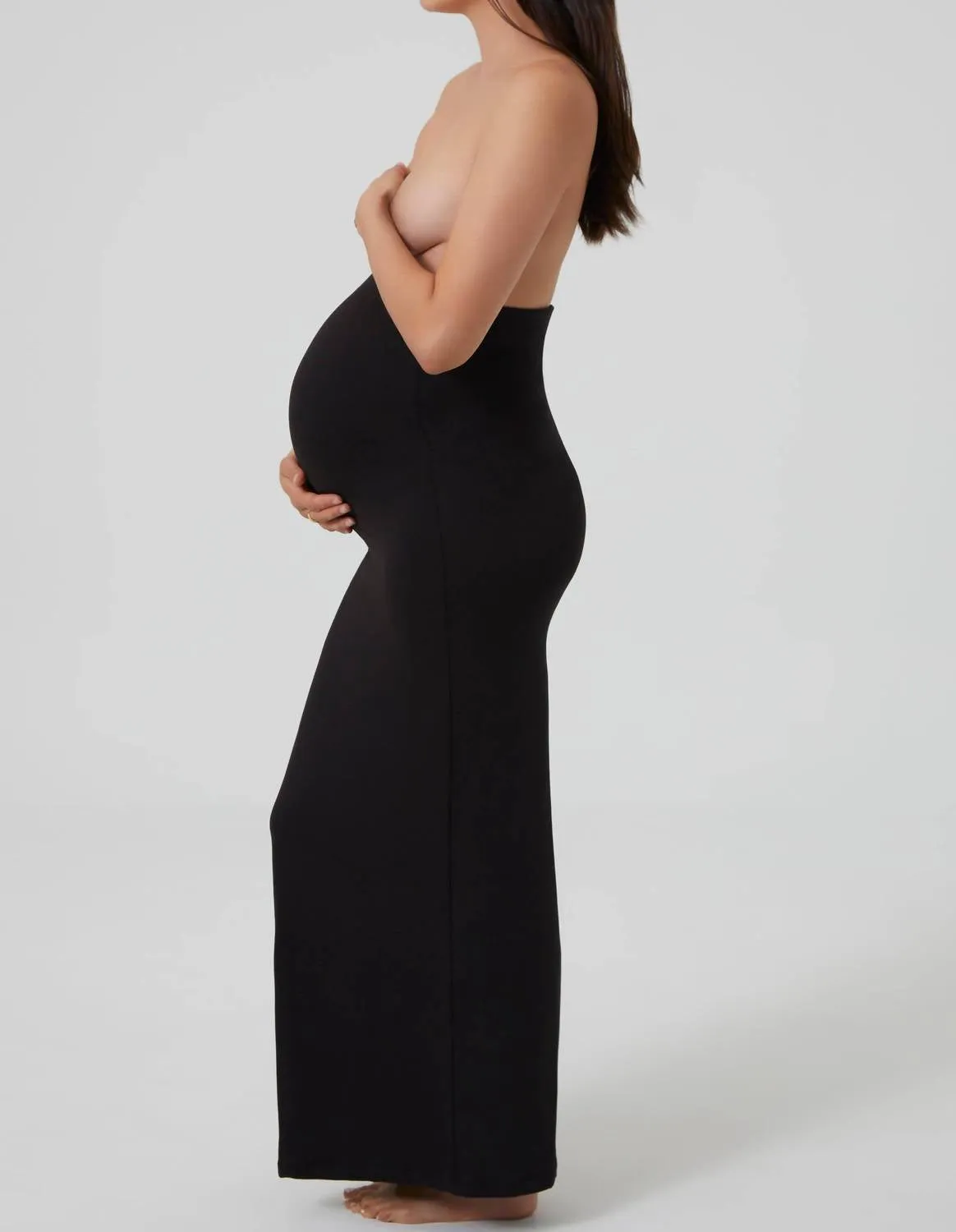 Long Maternity Skirt In Black