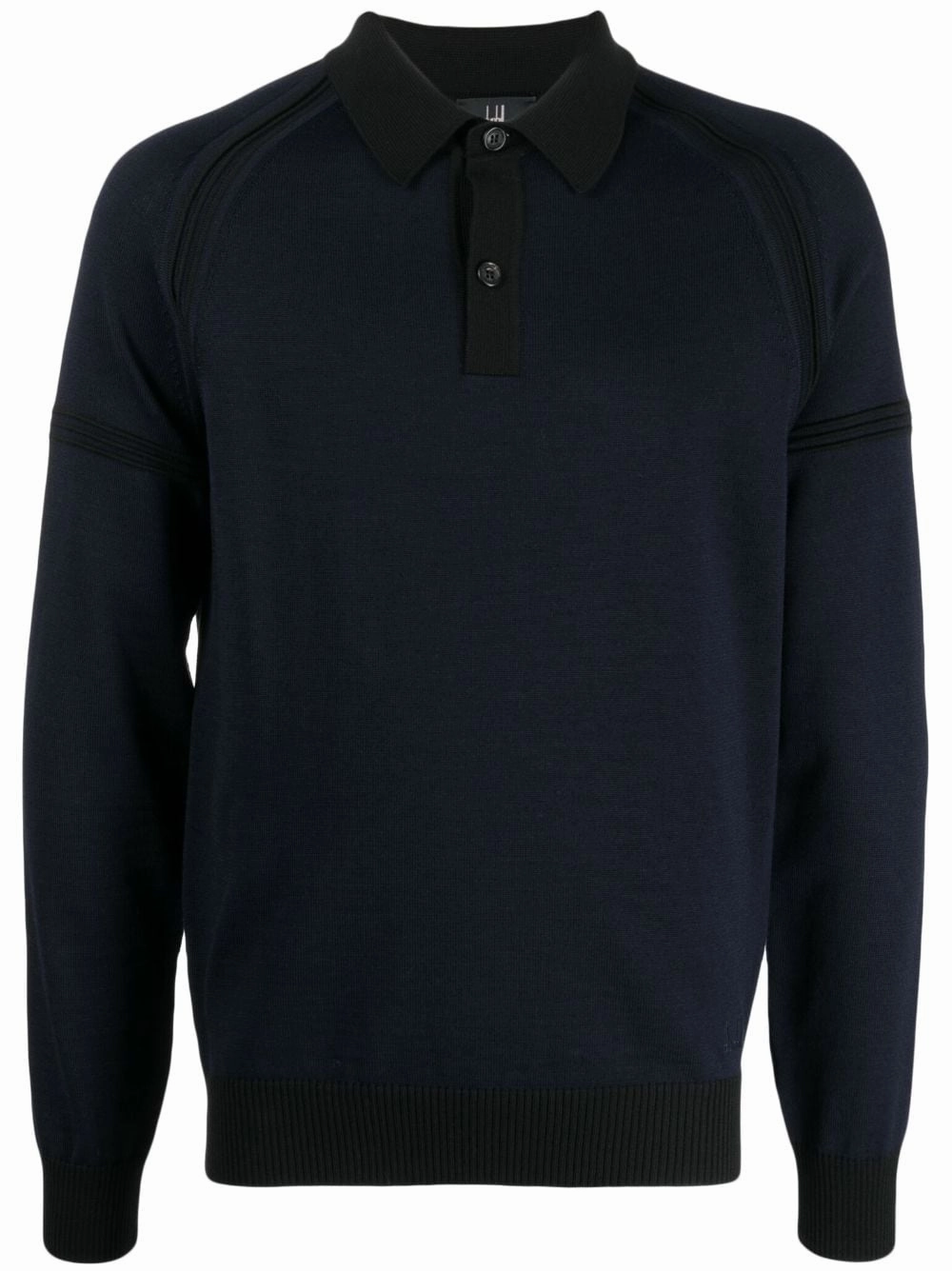 Long Raglan-Sleeve Wool Polo Shirt discount mens shirts