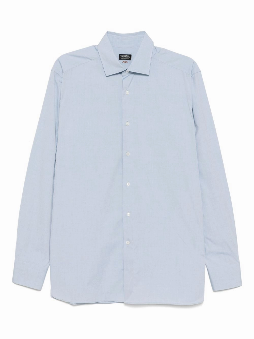 Long-Sleeve Cotton Shirt mens polos clearance