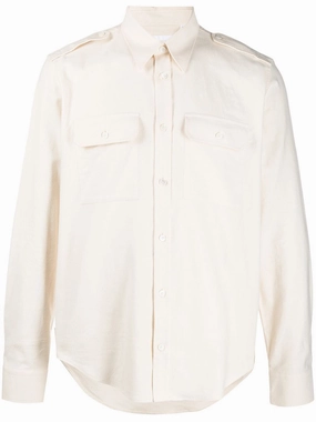 Long-Sleeved Strappy Shirt mens polos clearance