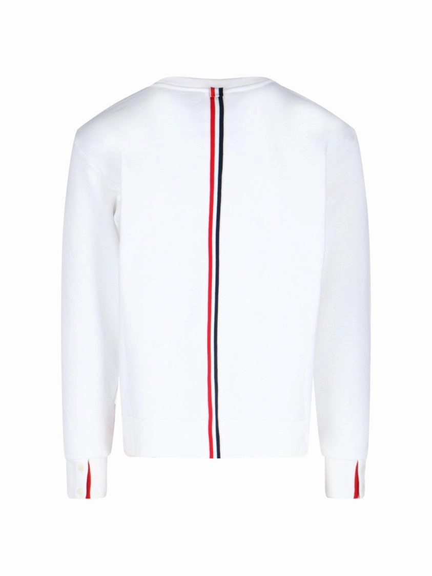 Loopback Stripe" Pullover ?C White