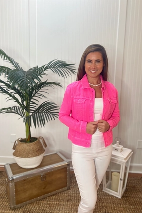 Lulu B Linen Travel Jacket - Clear Pink summer dresses best deals