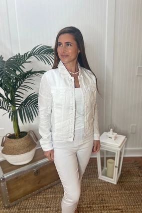 Lulu B Linen Travel Jacket - White summer dresses best deals