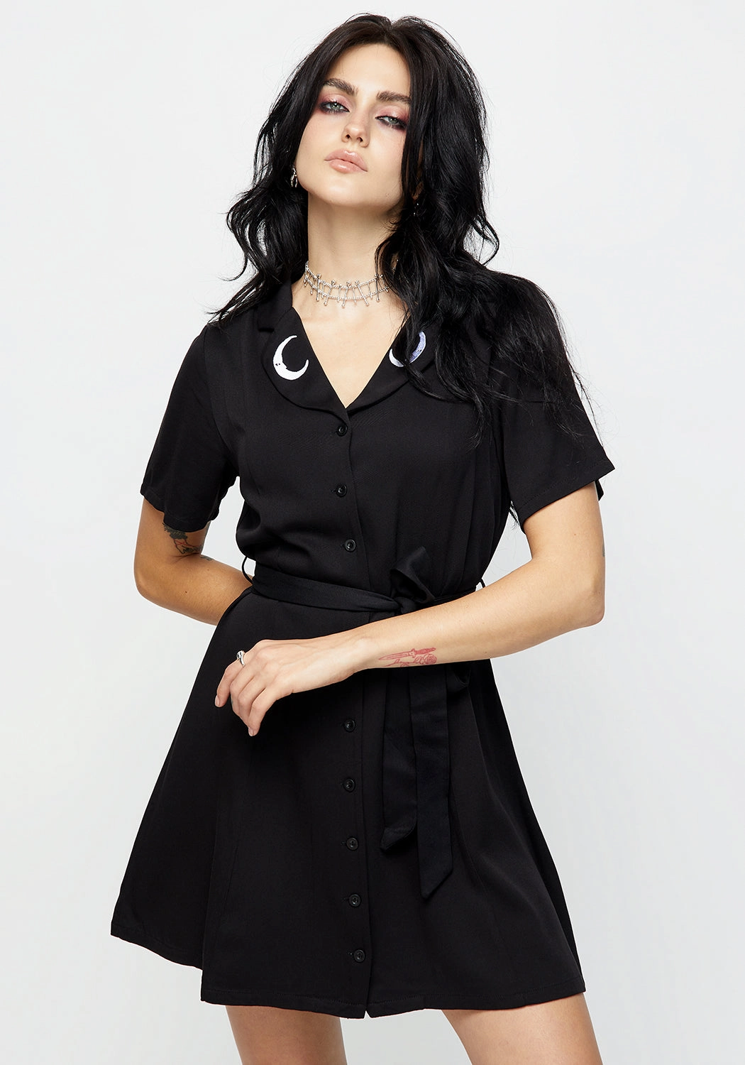 Luna Button Down Mini Shirt Dress Dresses Womens - beach dresses cheap