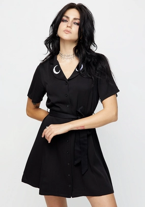 Luna Button Down Mini Shirt Dress Dresses Womens - beach dresses cheap