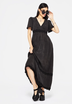 Maeve Lyocell Blend Lace Detail Maxi Dress Dresses Womens - summer dresses discount