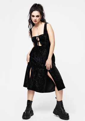 Maggie Tie Front Apron Midi Dress Dresses Womens - summer dresses discount
