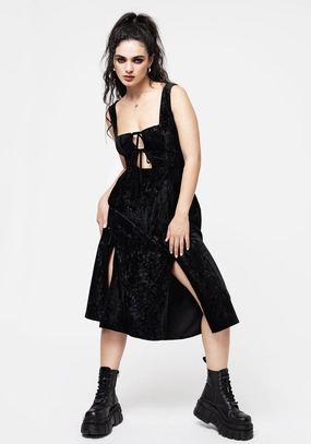Maggie Tie Front Apron Midi Dress Dresses Womens - beach dresses cheap