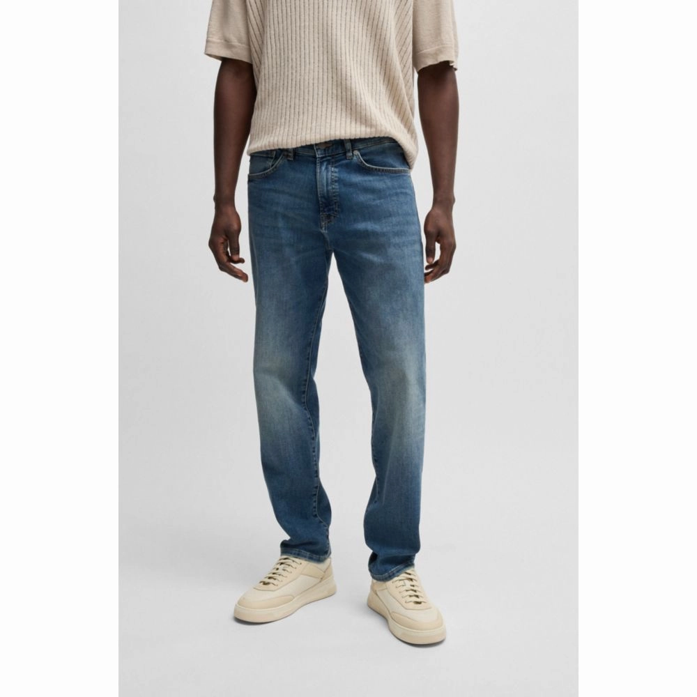 Maine regular-fit jeans in blue super-stretch denim