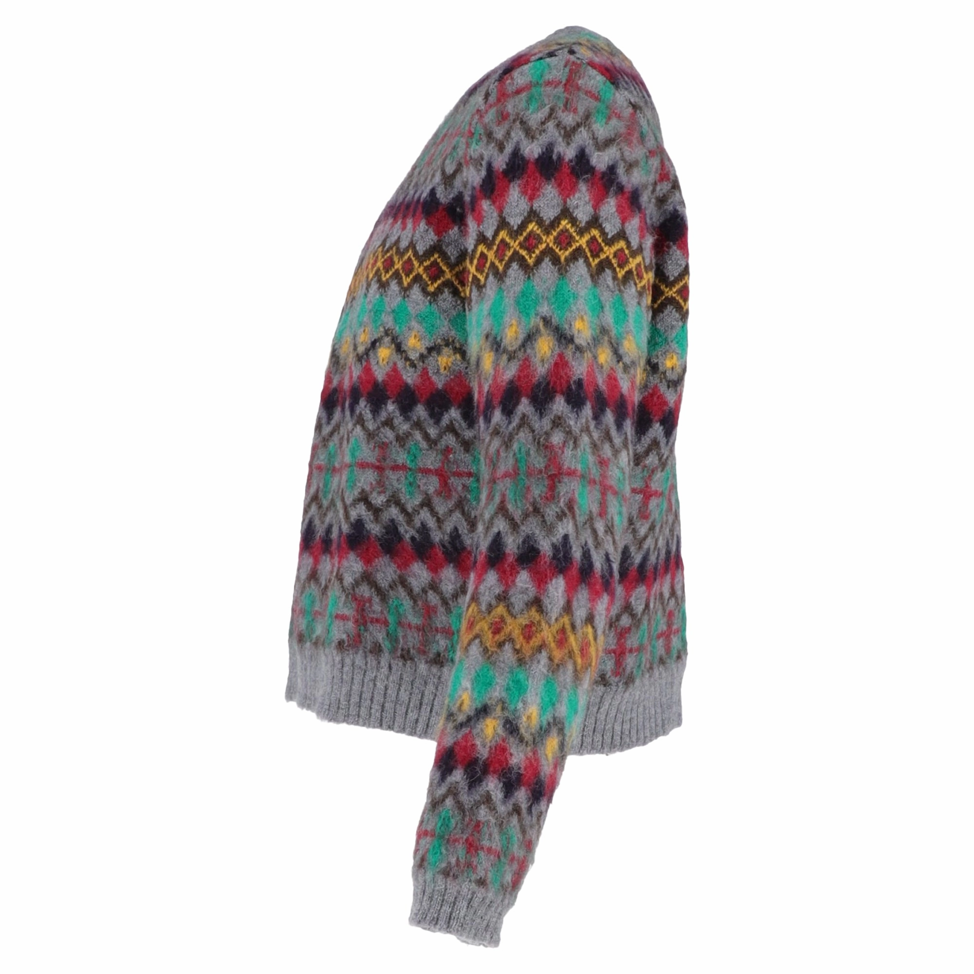 Maison Margiela Knitted Printed Sweater in Multicolor Wool
