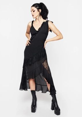 Marishka Lace Panelled High Low Dress Dresses Womens - beach dresses cheap