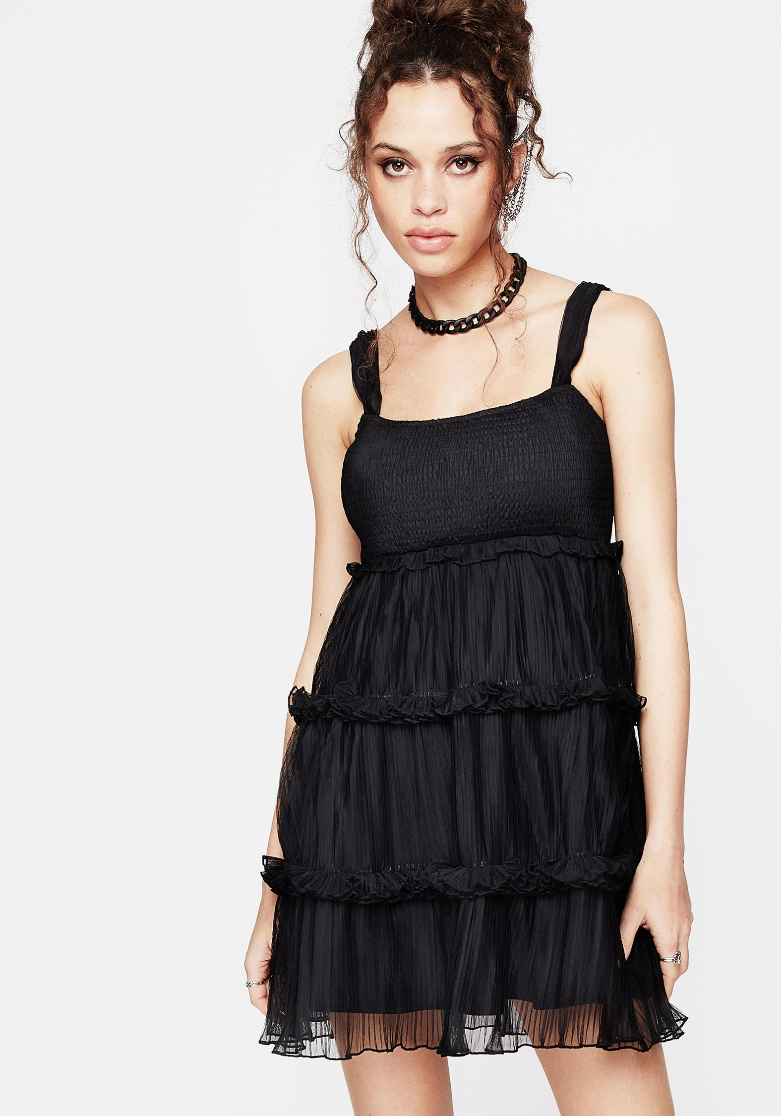 Marquise Crinkle Cami Mini Dress with Sleeves Dresses Womens - beach dresses cheap