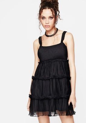 Marquise Crinkle Cami Mini Dress with Sleeves Dresses Womens - beach dresses cheap