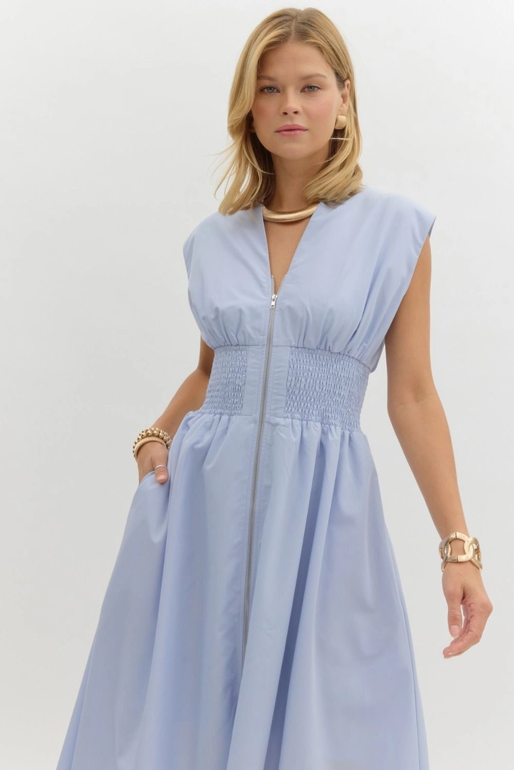 Marylin Maxi Dress - Light Blue