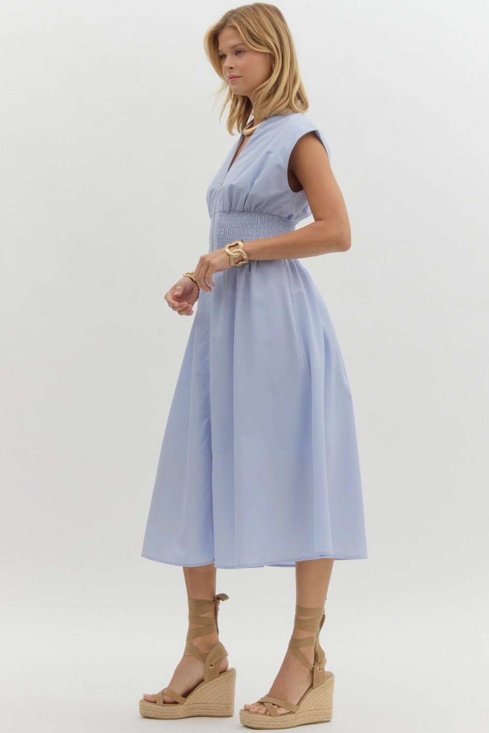 Marylin Maxi Dress - Light Blue