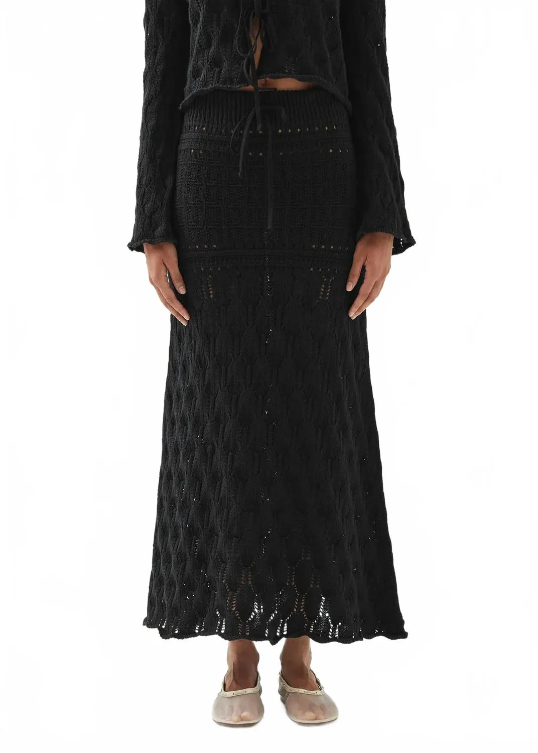 Mauver Tricot Skirt In Black