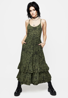 Meadowflowers Floral Print Tiered Midaxi Cami Dress Dresses Womens - wedding guest outfits