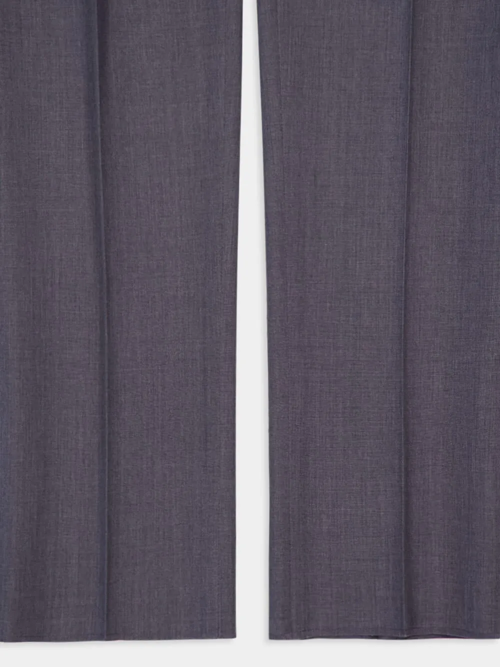 Medium Grey Slim-Fit Wool Tailored Pants