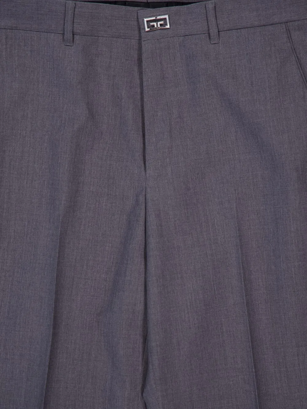 Medium Grey Slim-Fit Wool Tailored Pants
