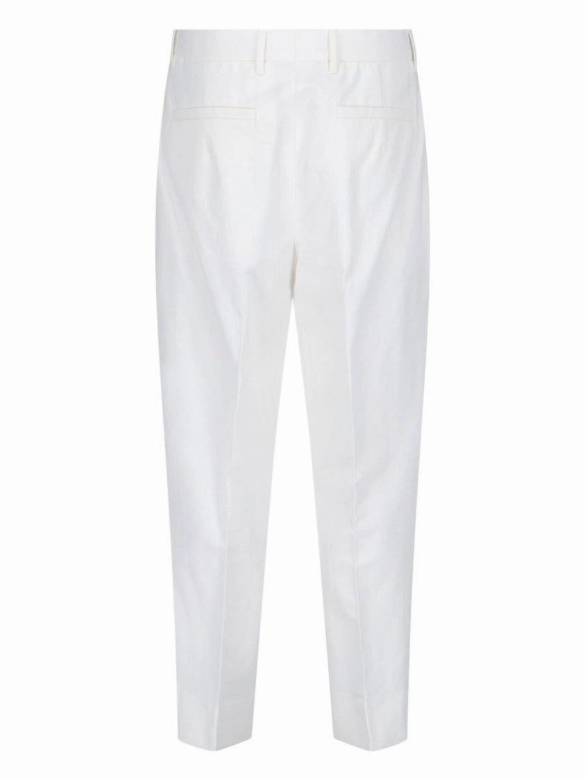 Medium Waist Tailored Pants With Pleats