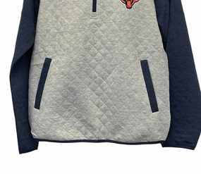 Men's Chicago Bears 1/4-Zip Pullover In Grey designer sweaters outlet