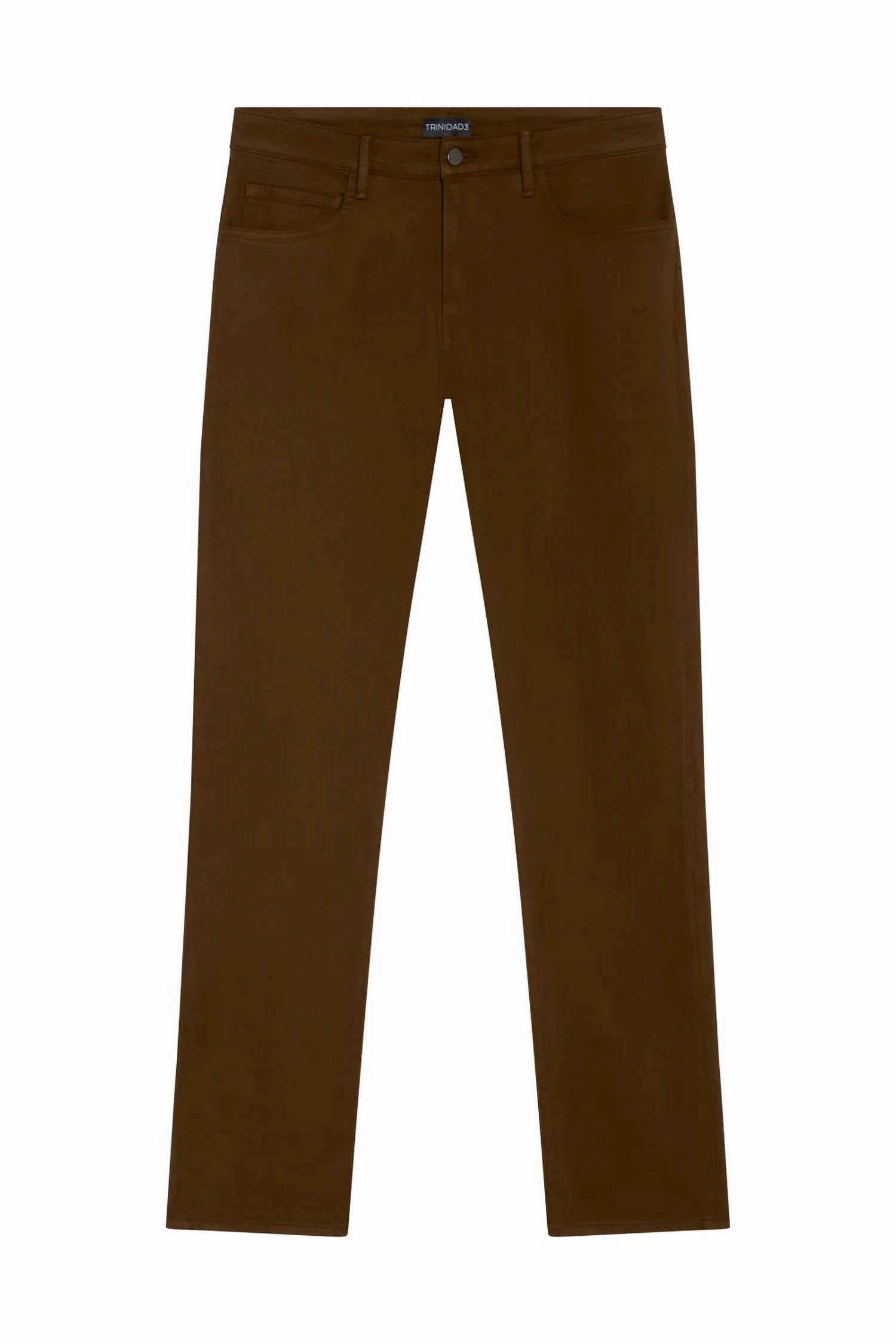 Men's Chino Pants In Dark Brown