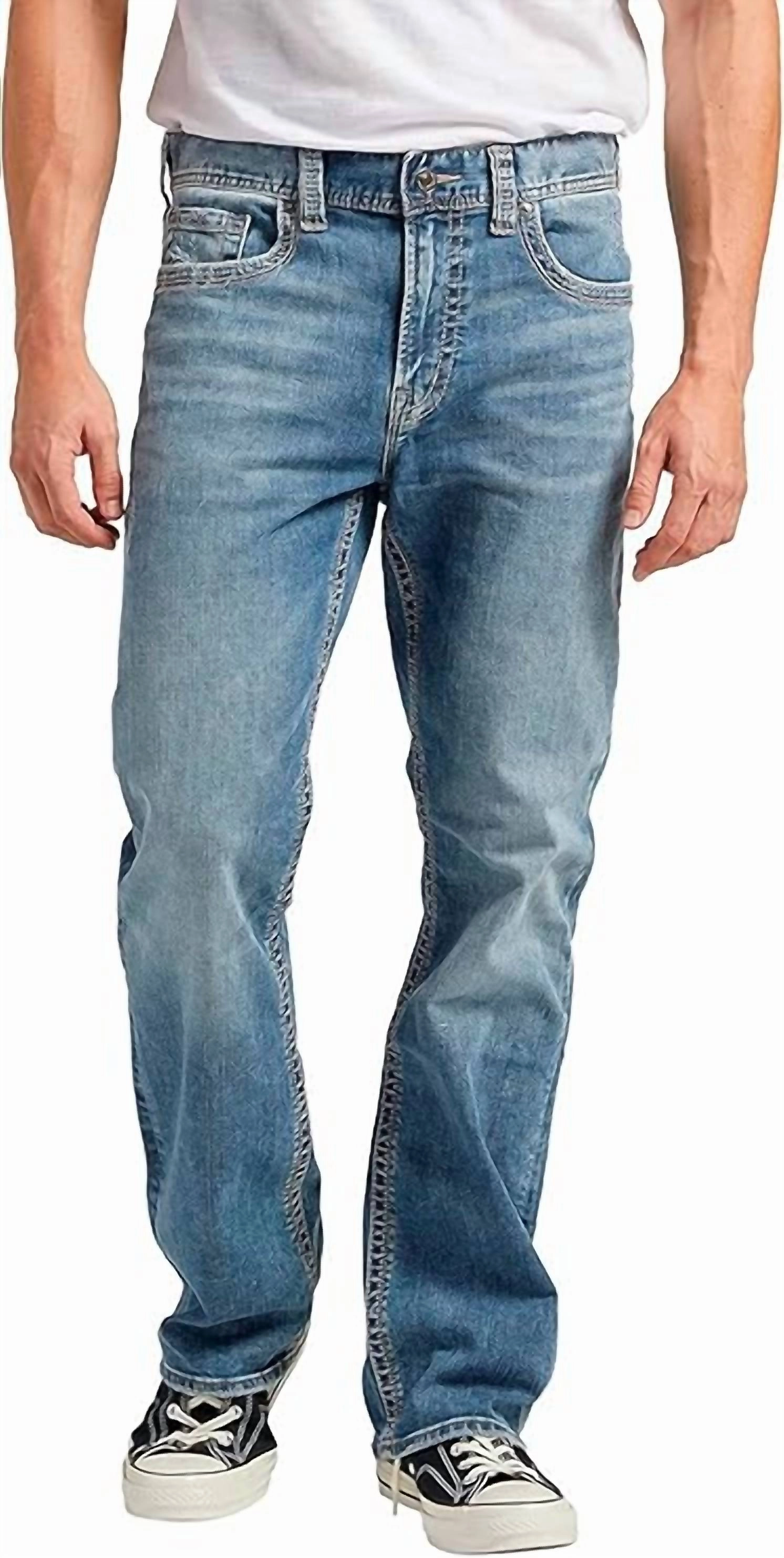 Men's Craig Easy Fit Bootcut Jeans In Light Marble Indigo