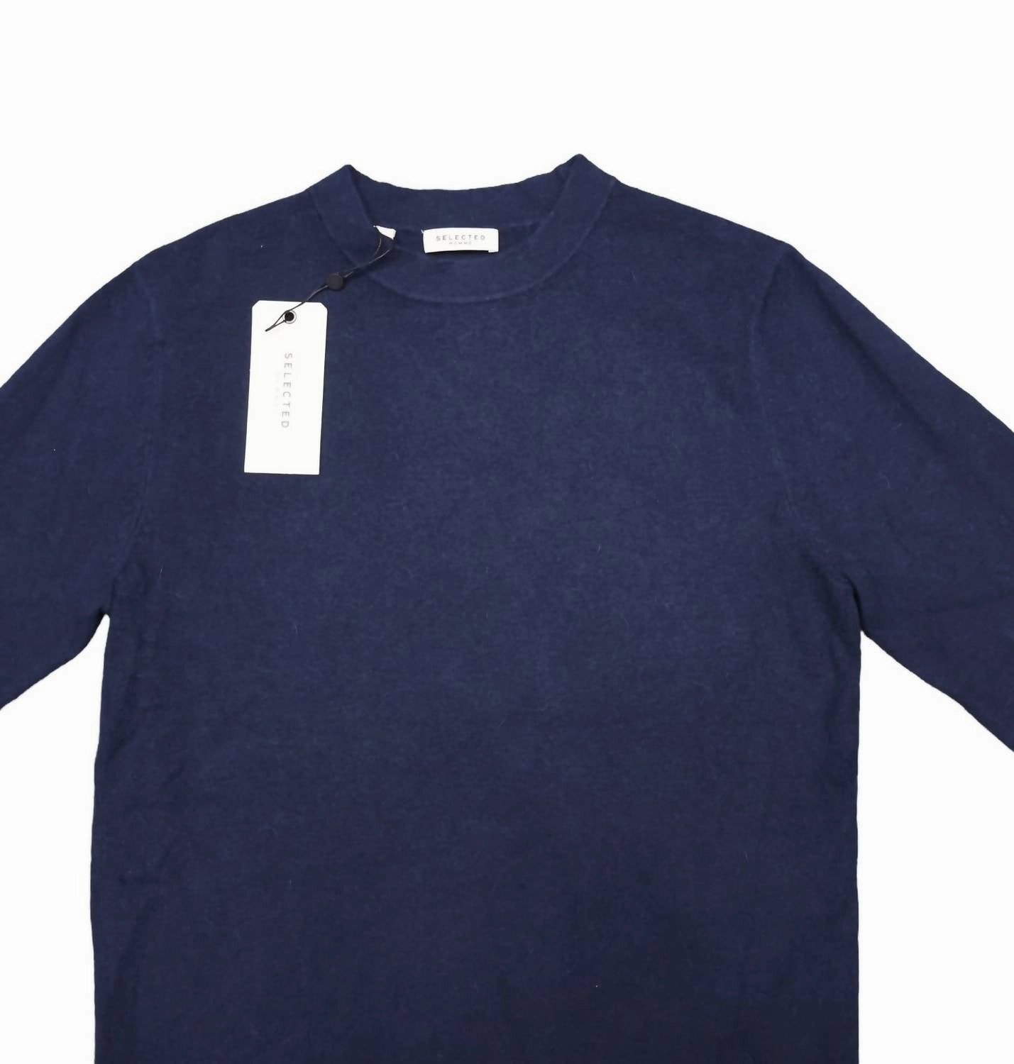 Men's Crewneck Sweater Peacoat In Navy