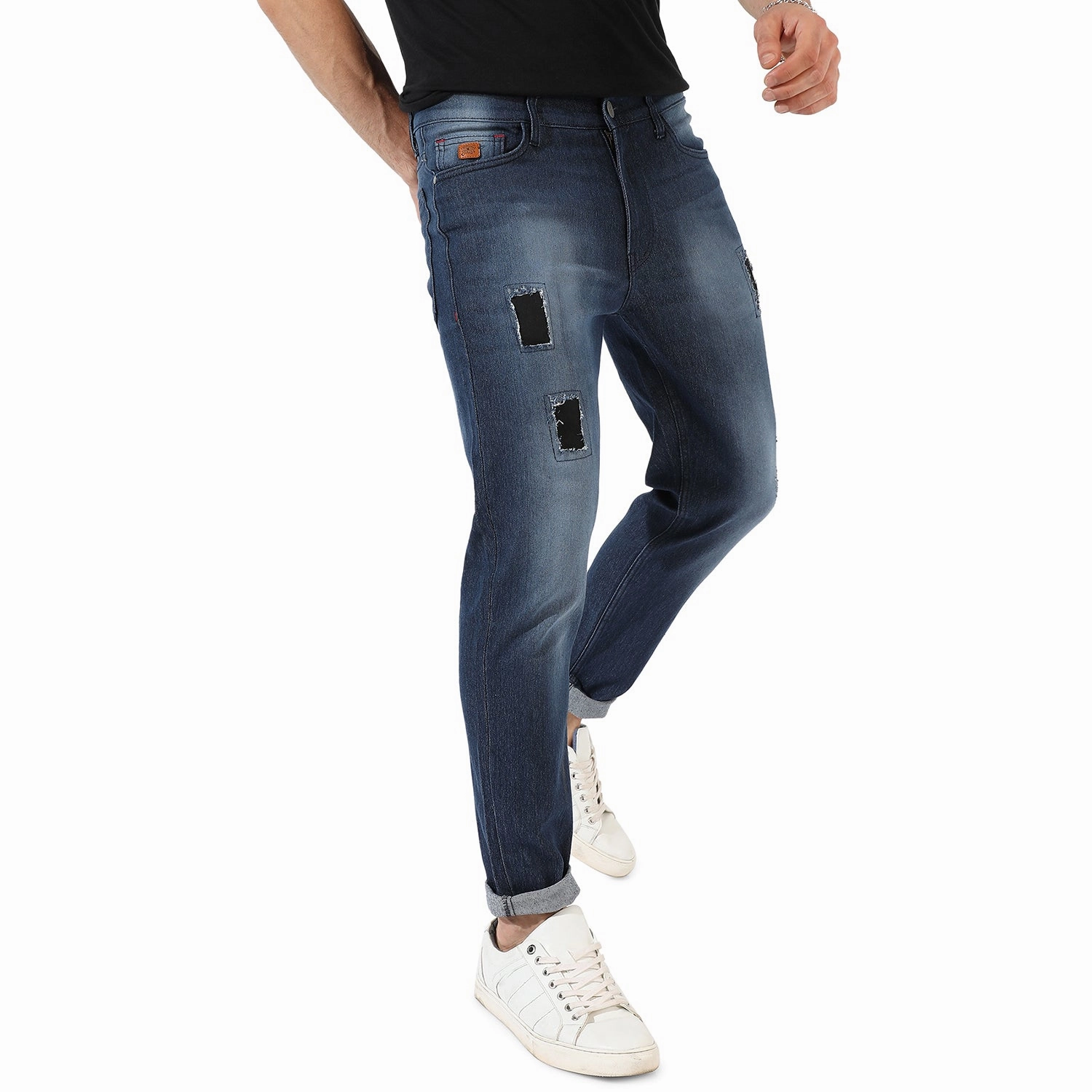 Men's Dark-Washed Denim Jeans
