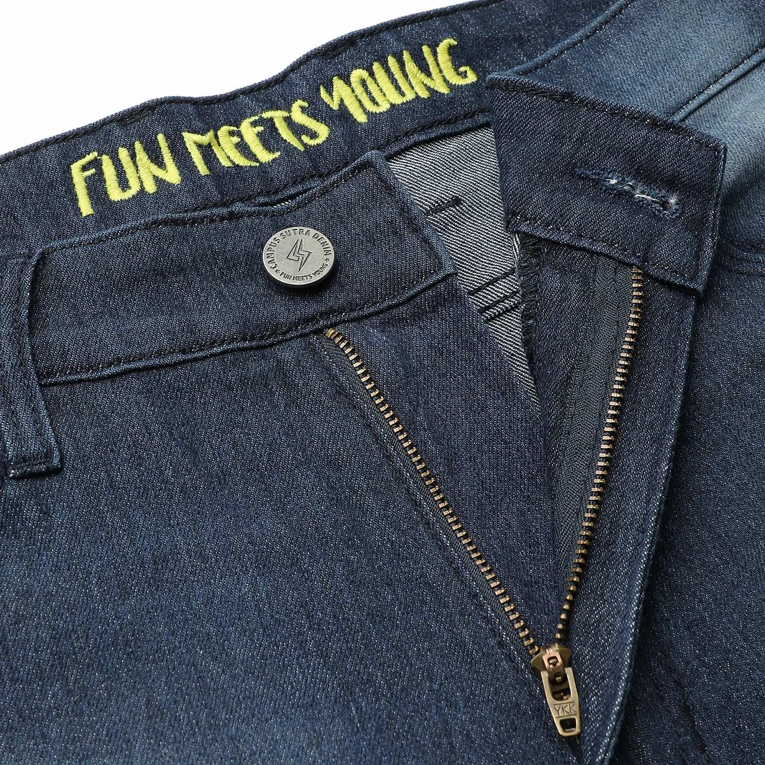 Men's Dark-Washed Denim Jeans