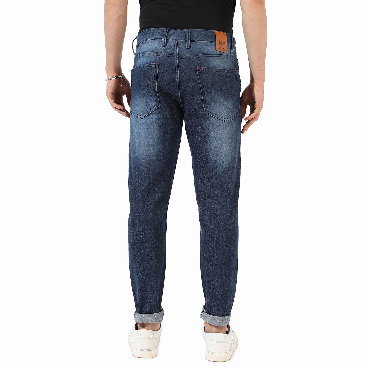 Men's Dark-Washed Denim Jeans
