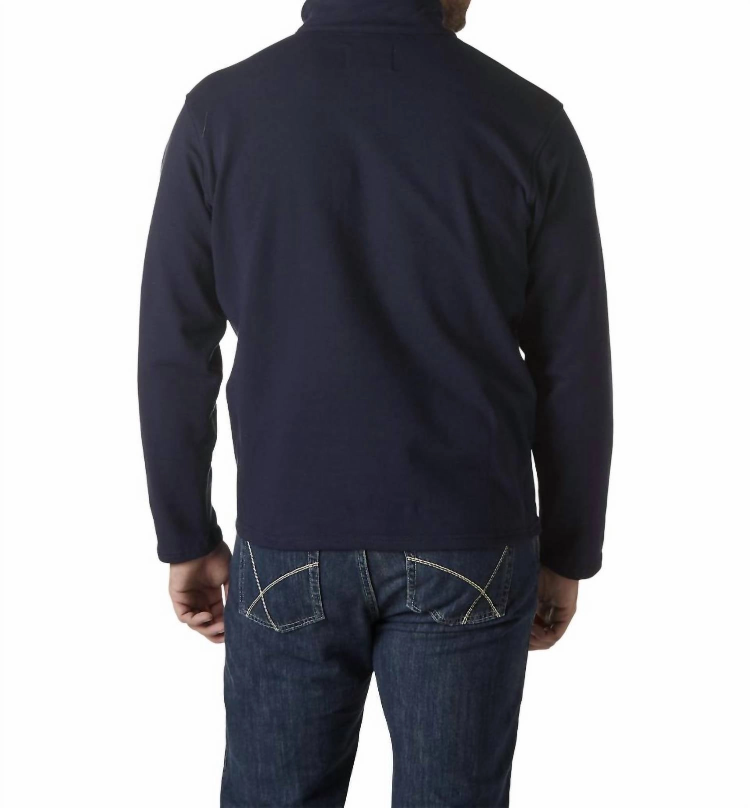 Men's Flame Resistant Quarter Zip Pullover - Plus In Navy