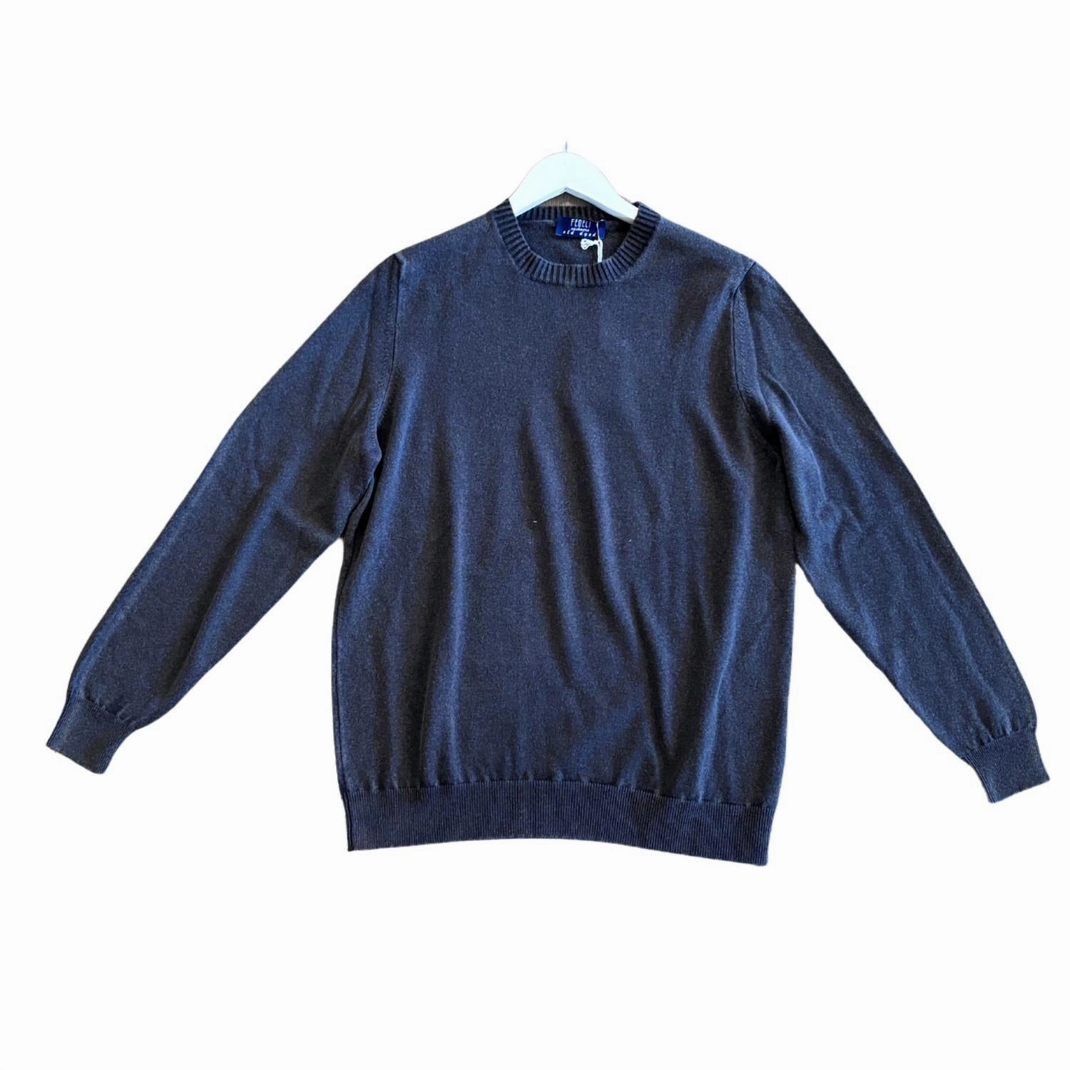Men's Frosted Crewneck Sweater In Grey cashmere sweaters sale