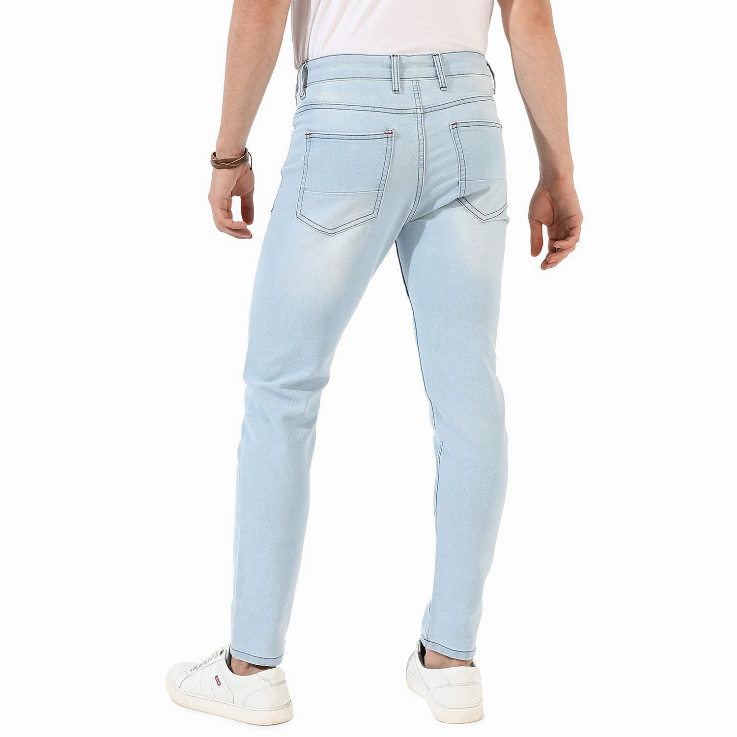 Men's Light-Washed Denim Jeans