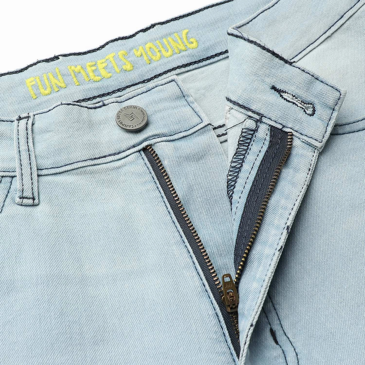 Men's Light-Washed Denim Jeans